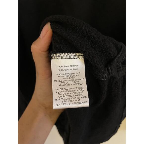 Robert Barakett Sweater Men Medium Black V Neck Knit 100% Pima Cotton - Picture 5 of 6